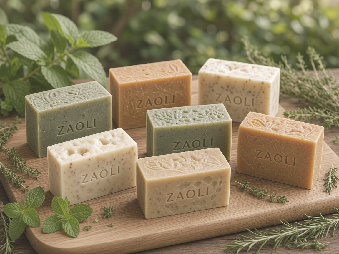 Seasonal ZAOLI botanical bars on wood with maple leaves