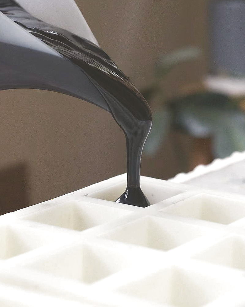 Handmade pour into soap mold